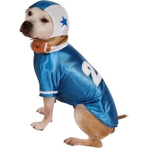 Rubie's Pet Costume, Medium, Blue Football Player